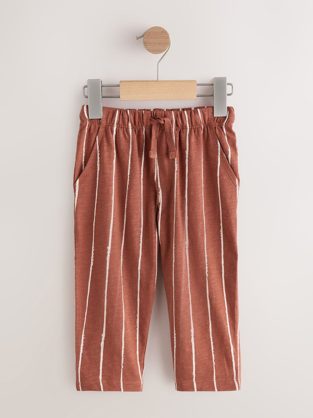 Rust Stripe Tan Brown And Grey Stripe Joggers 3 Pack (3mths-7yrs)