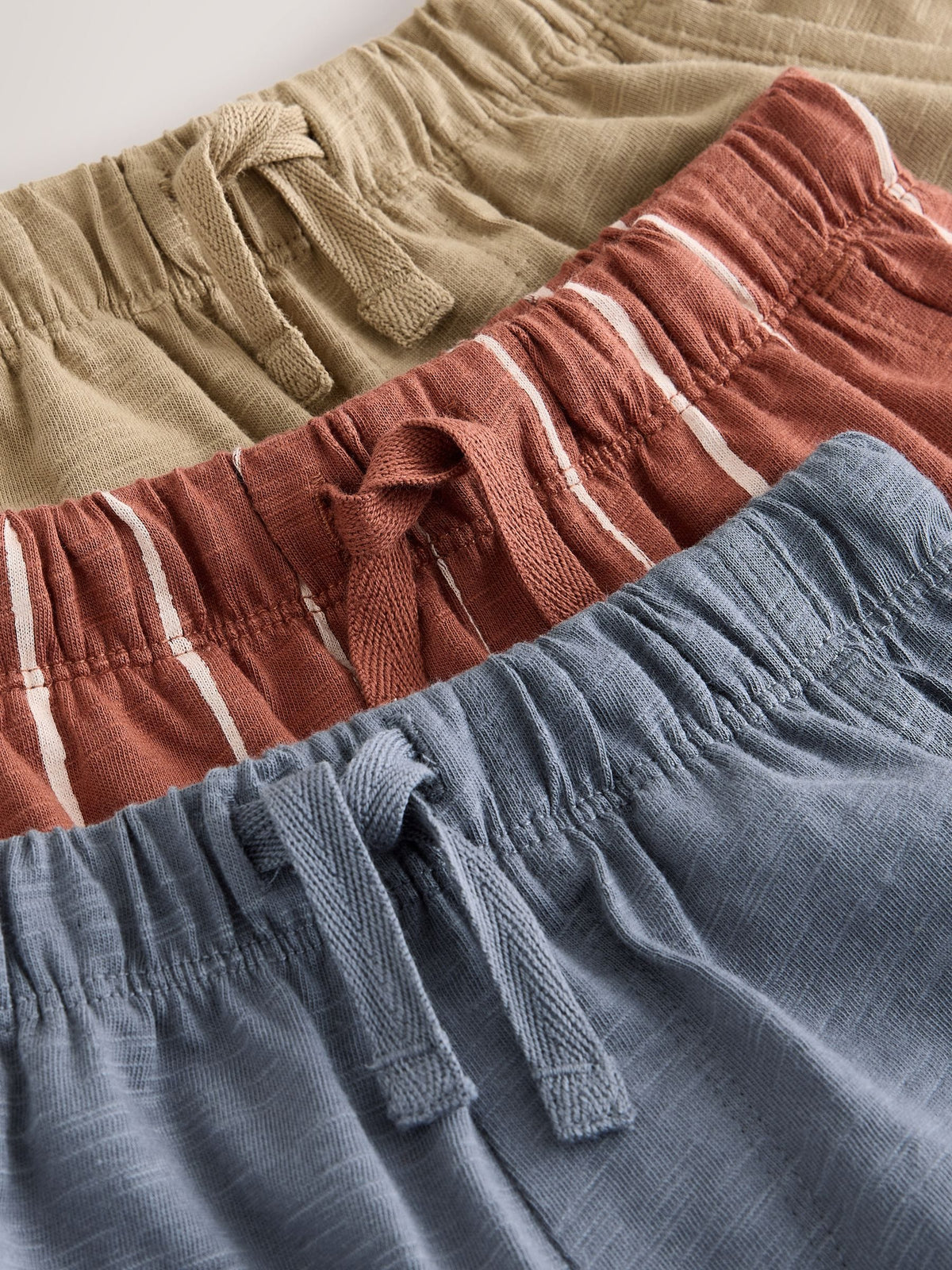 Rust Stripe Tan Brown And Grey Stripe Joggers 3 Pack (3mths-7yrs)