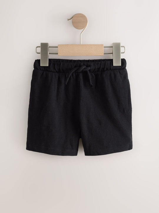 Black/Grey/Navy Blue Textured Shorts 3 Pack (3mths-7yrs)