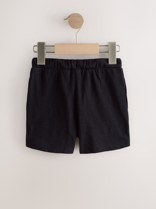 Black/Grey/Navy Blue Textured Shorts 3 Pack (3mths-7yrs)