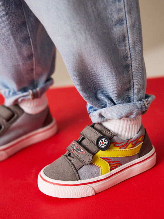 Grey Hot Wheels Touch Fastening Trainers