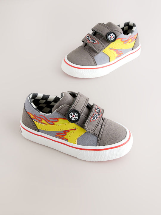 Grey Hot Wheels Touch Fastening Trainers