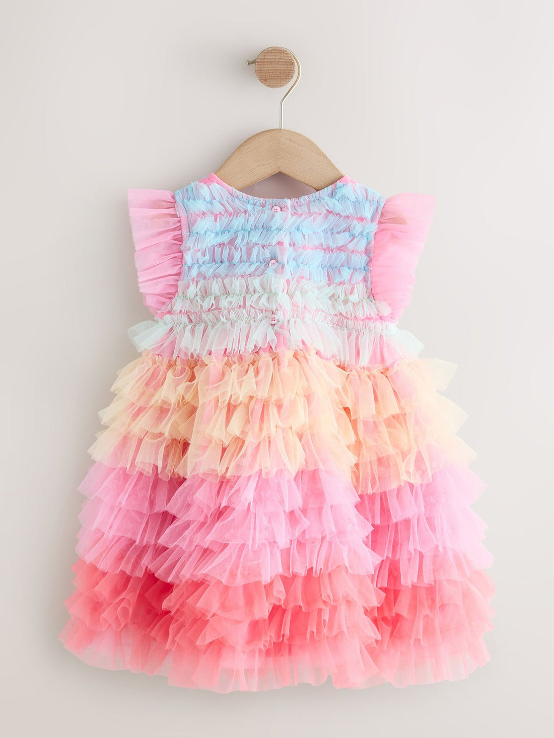 Rainbow Tiered Mesh Party Dress (3mths-8yrs)