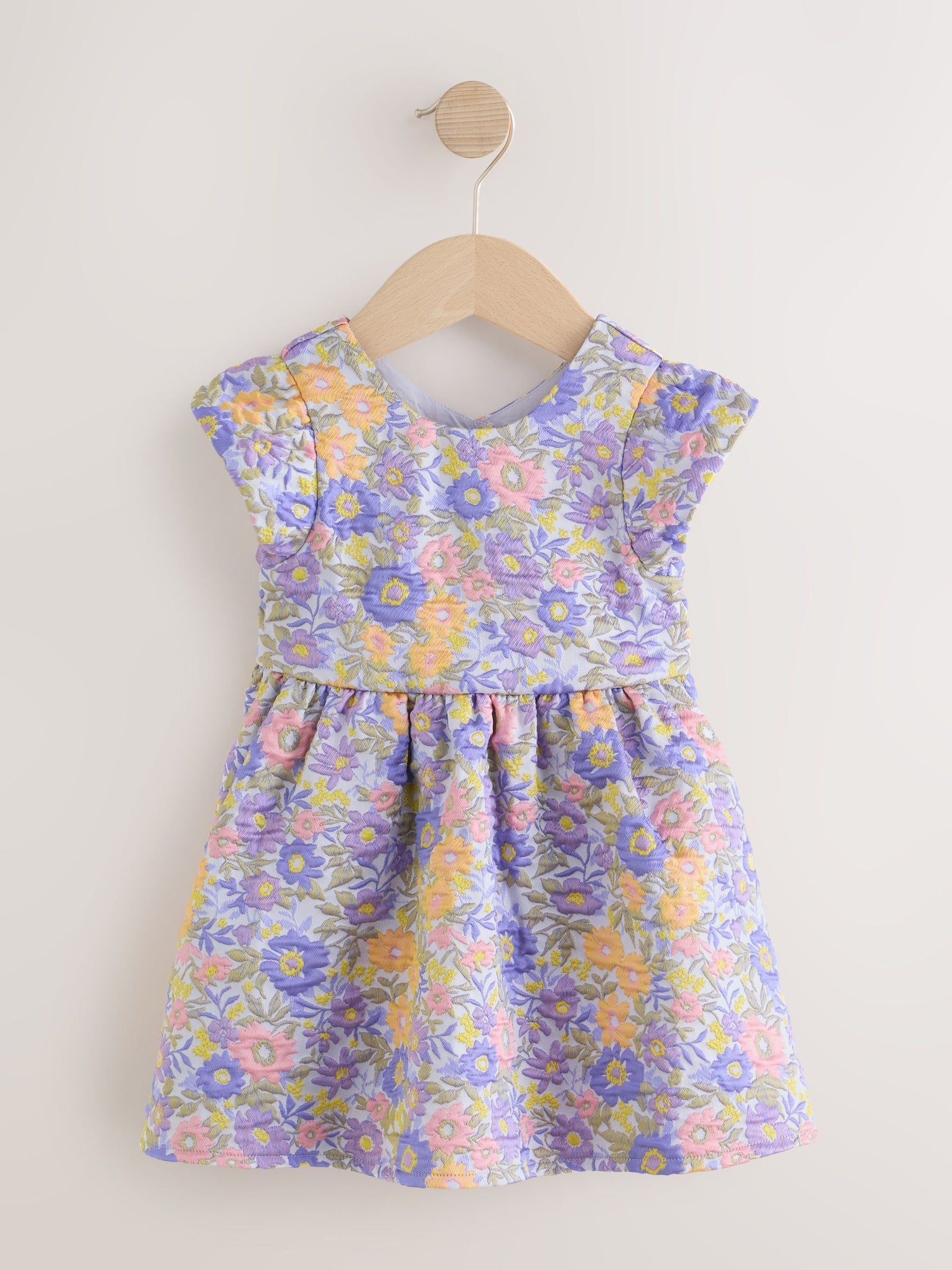Purple Floral Jacquard Prom Dress (3mths-8yrs)