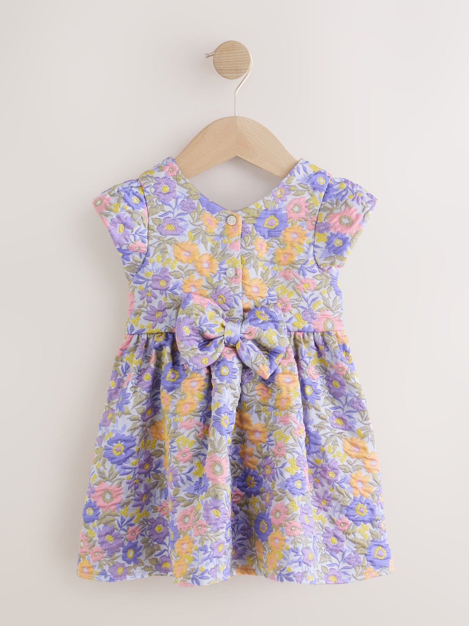 Purple Floral Jacquard Prom Dress (3mths-8yrs)
