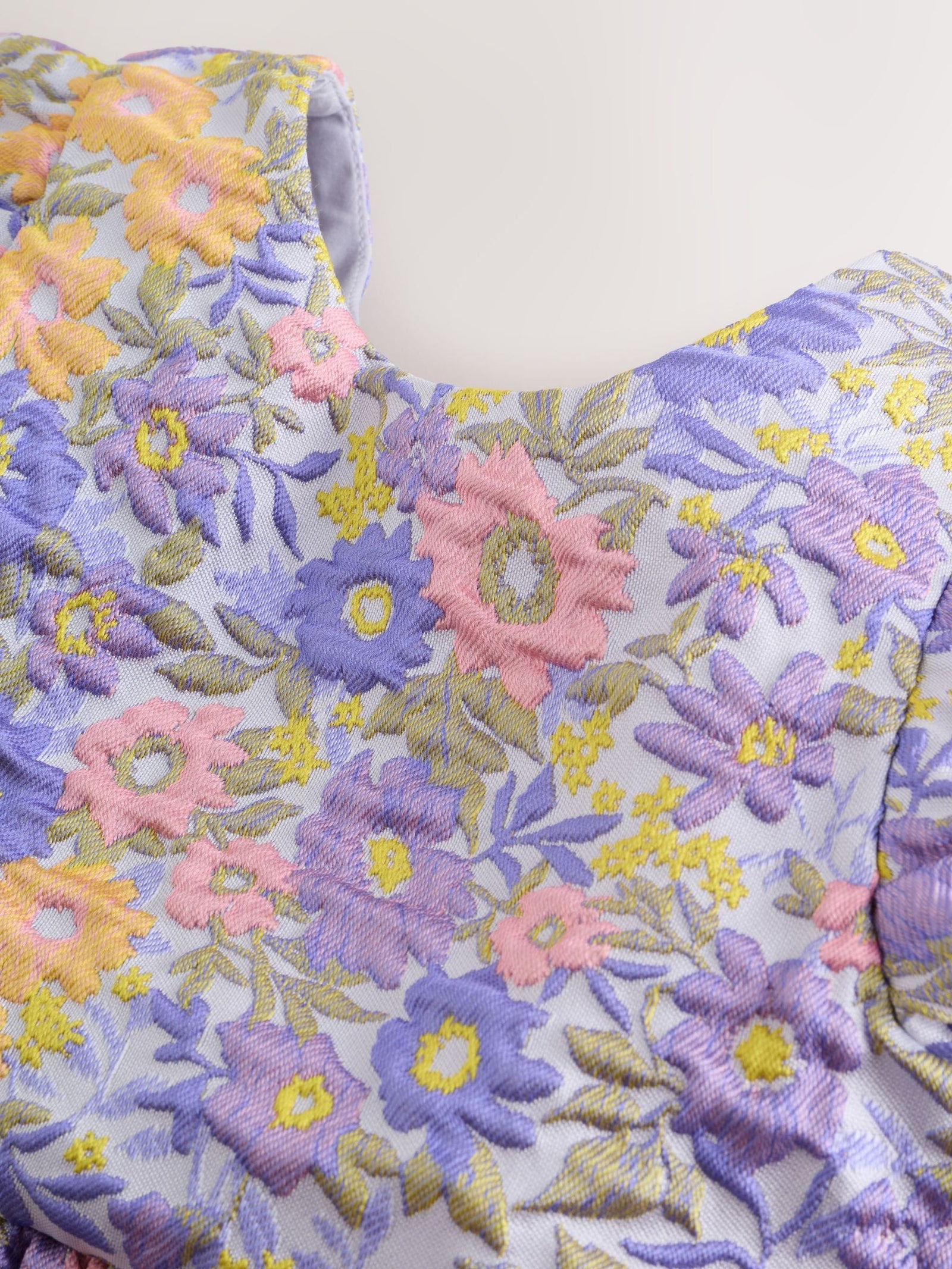 Purple Floral Jacquard Prom Dress (3mths-8yrs)
