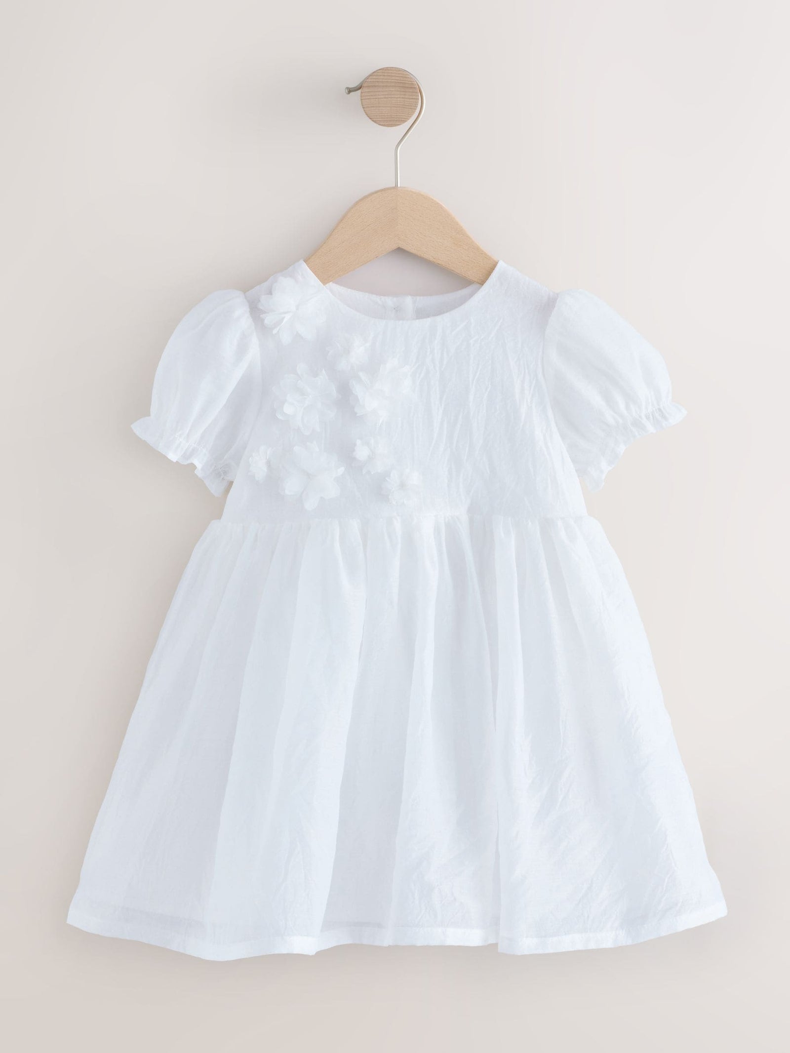 White Flower Corsage Dress (3mths-8yrs)