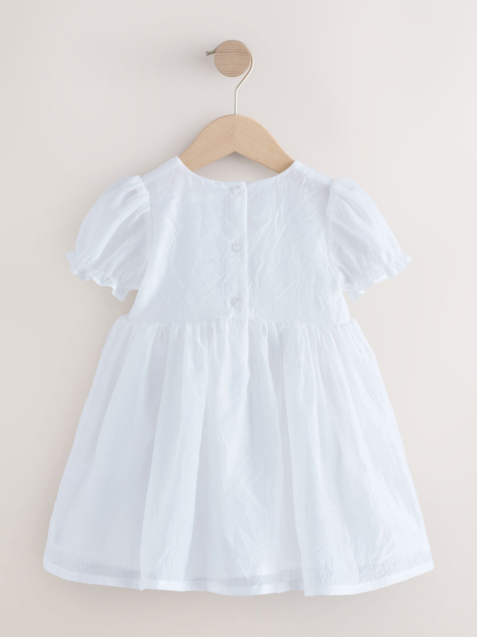 White Flower Corsage Dress (3mths-8yrs)