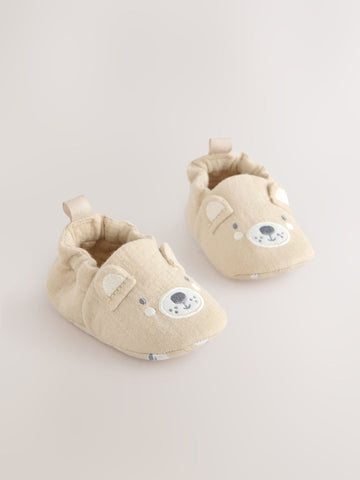 Neutral Bear Slip-On Baby Shoes (0-18mths)