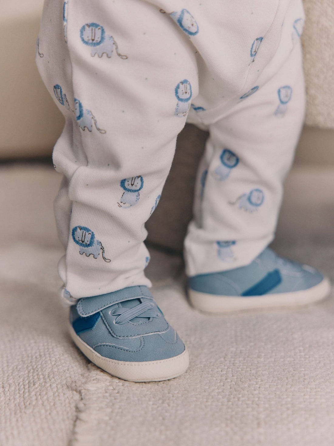 Blue Touch Fastening Baby Trainers (0-2mths)
