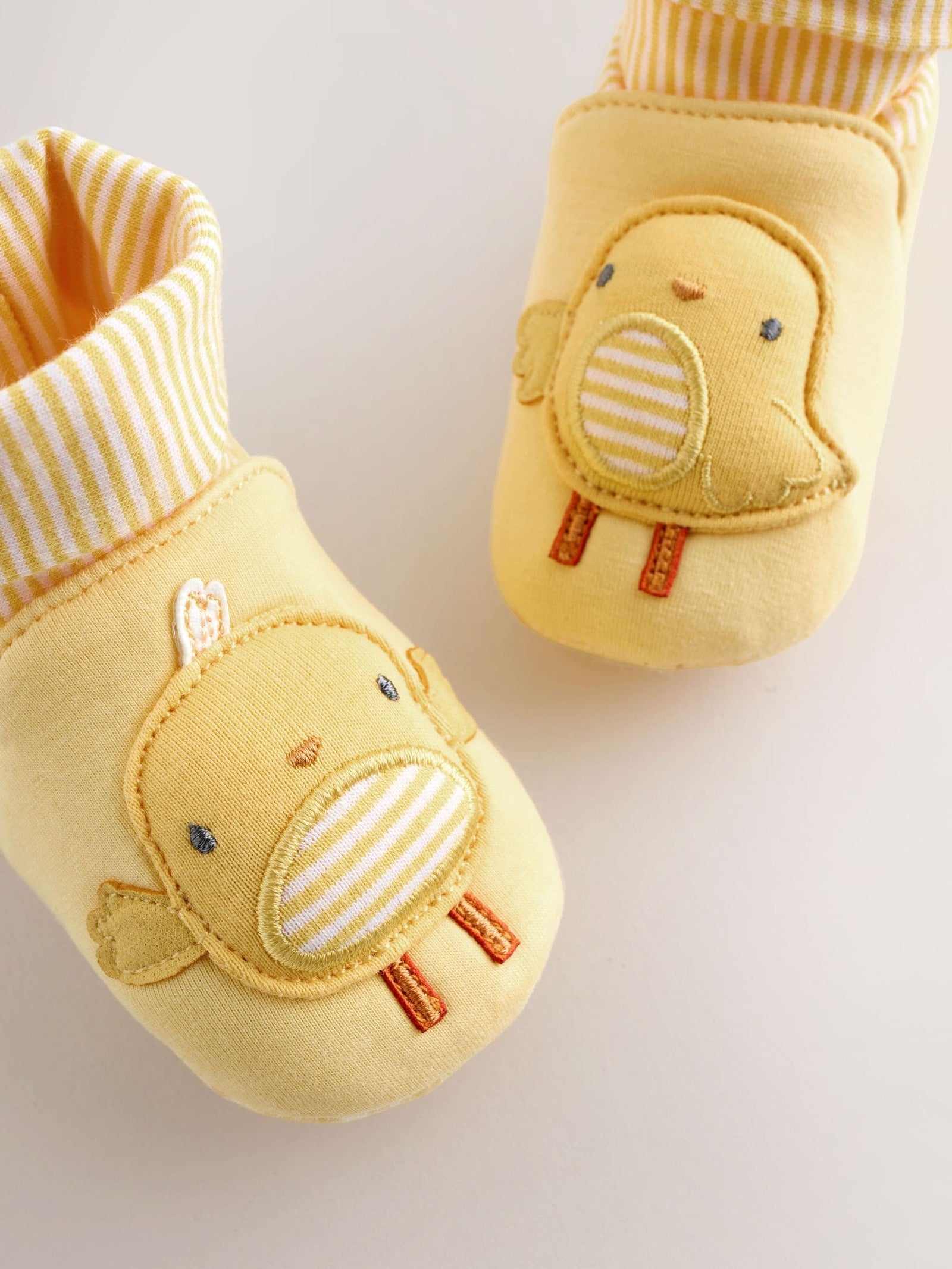 Yellow Easter Chick Sock Top Baby Shoes (0-18mths)