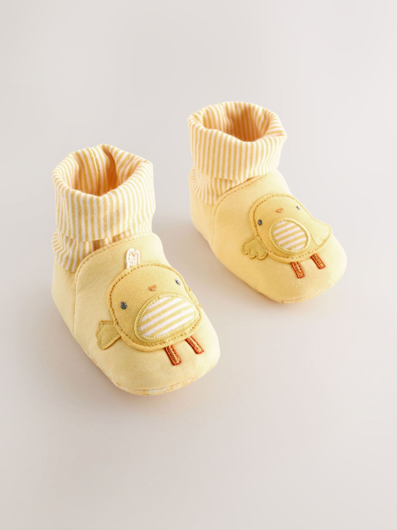 Yellow Easter Chick Sock Top Baby Shoes (0-18mths)
