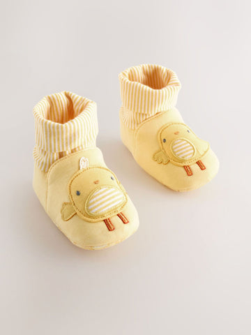 Yellow Easter Chick Sock Top Baby Shoes (0-18mths)