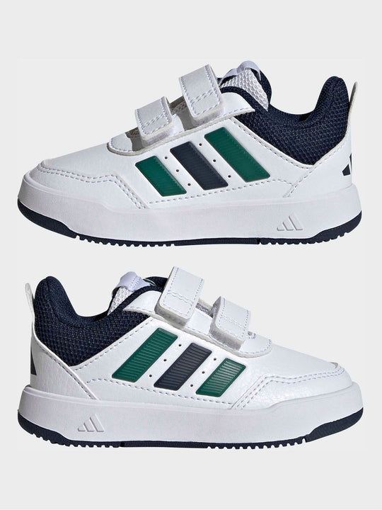 adidas White/Green Hook and Loop Tensaur Sport 3.0 Infant Trainers