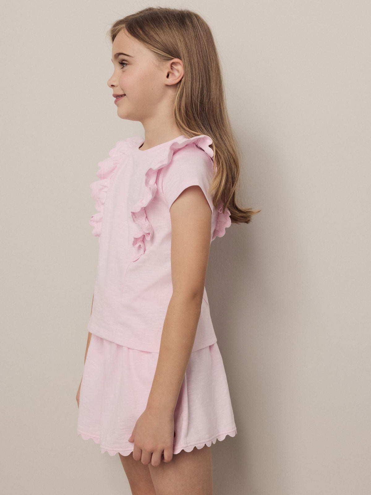 Laura Ashley Pink/Blue Ric Rac Trim Short Sleeve Cotton T-Shirts 3 Pack