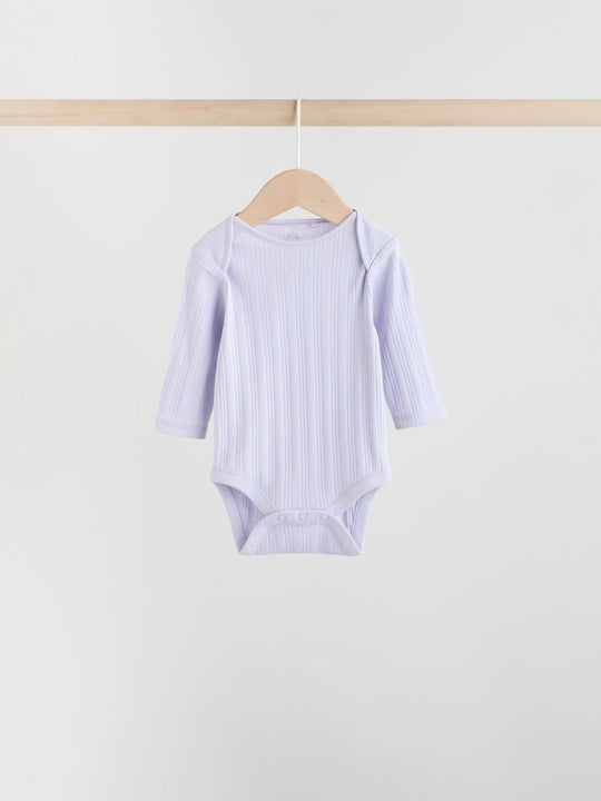 Multi 5 Pack Long Sleeve Baby Bodysuits