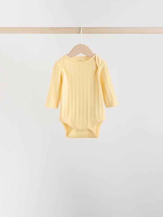 Multi 5 Pack Long Sleeve Baby Bodysuits
