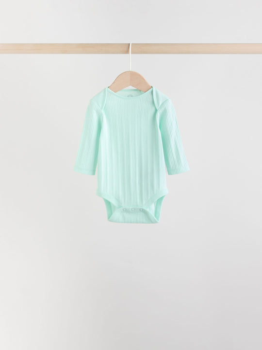 Multi 5 Pack Long Sleeve Baby Bodysuits