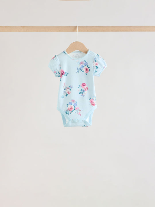 Multi Baby Short Sleeve Bodysuits 5 Pack