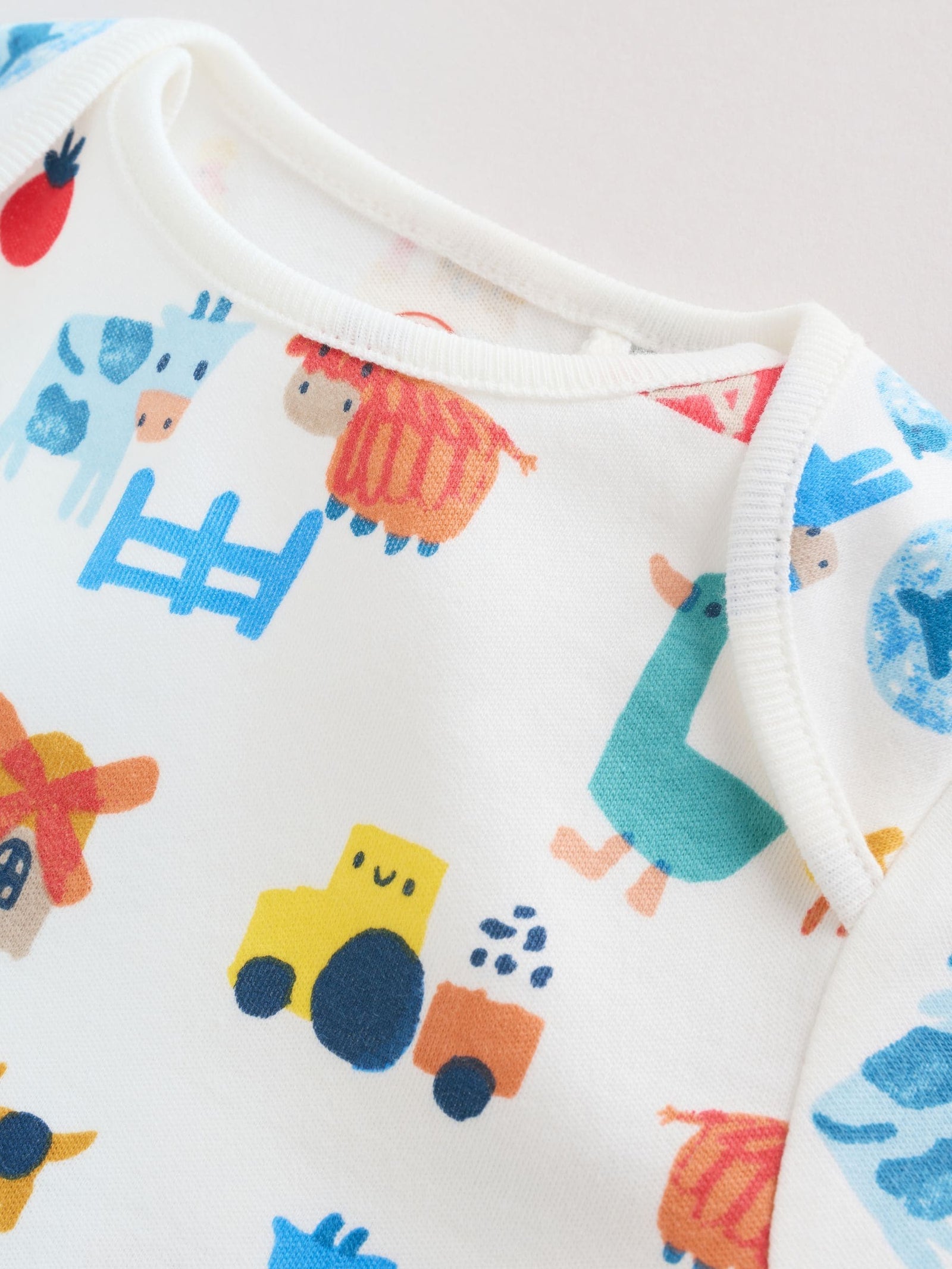 Green Farm 5 Pack Short Sleeve Baby Bodysuits