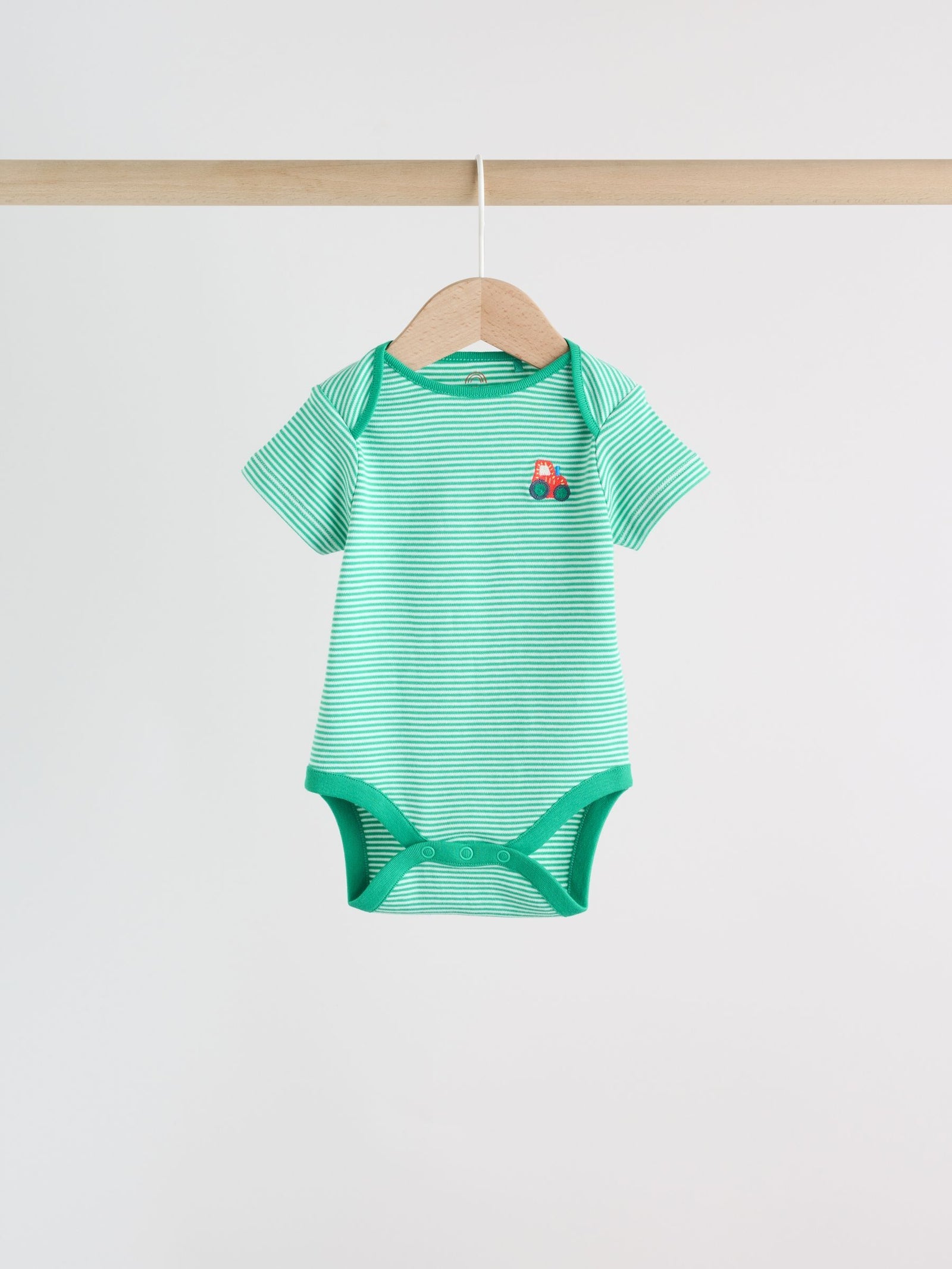 Green Farm 5 Pack Short Sleeve Baby Bodysuits