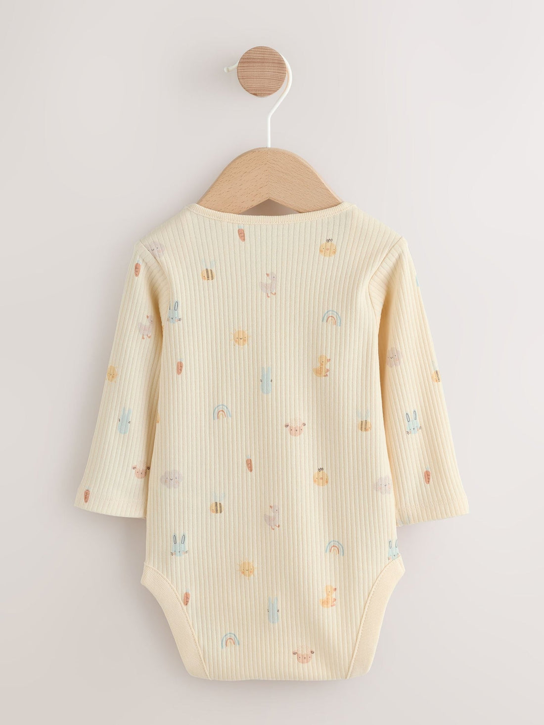 Ecru My First Easter Long Sleeve Baby Bodysuit
