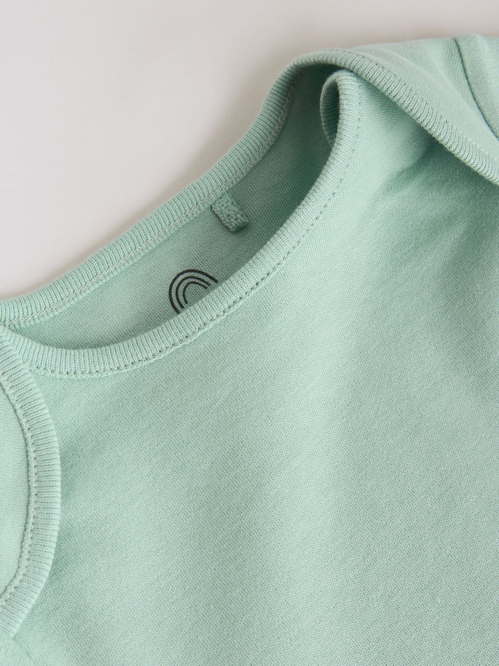 Green Short Sleeve Baby Bodysuits 5 Pack