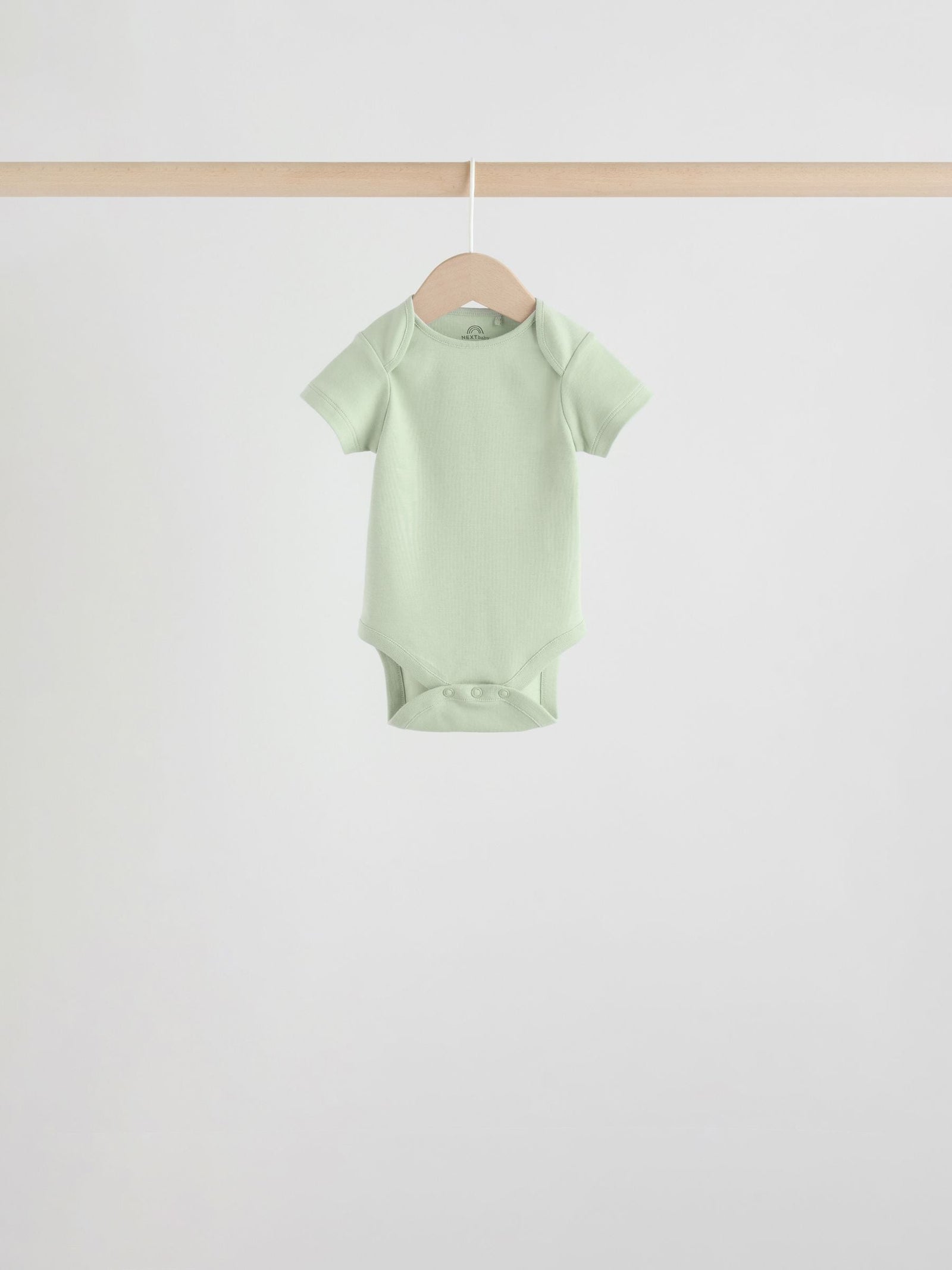 Green Short Sleeve Baby Bodysuits 5 Pack
