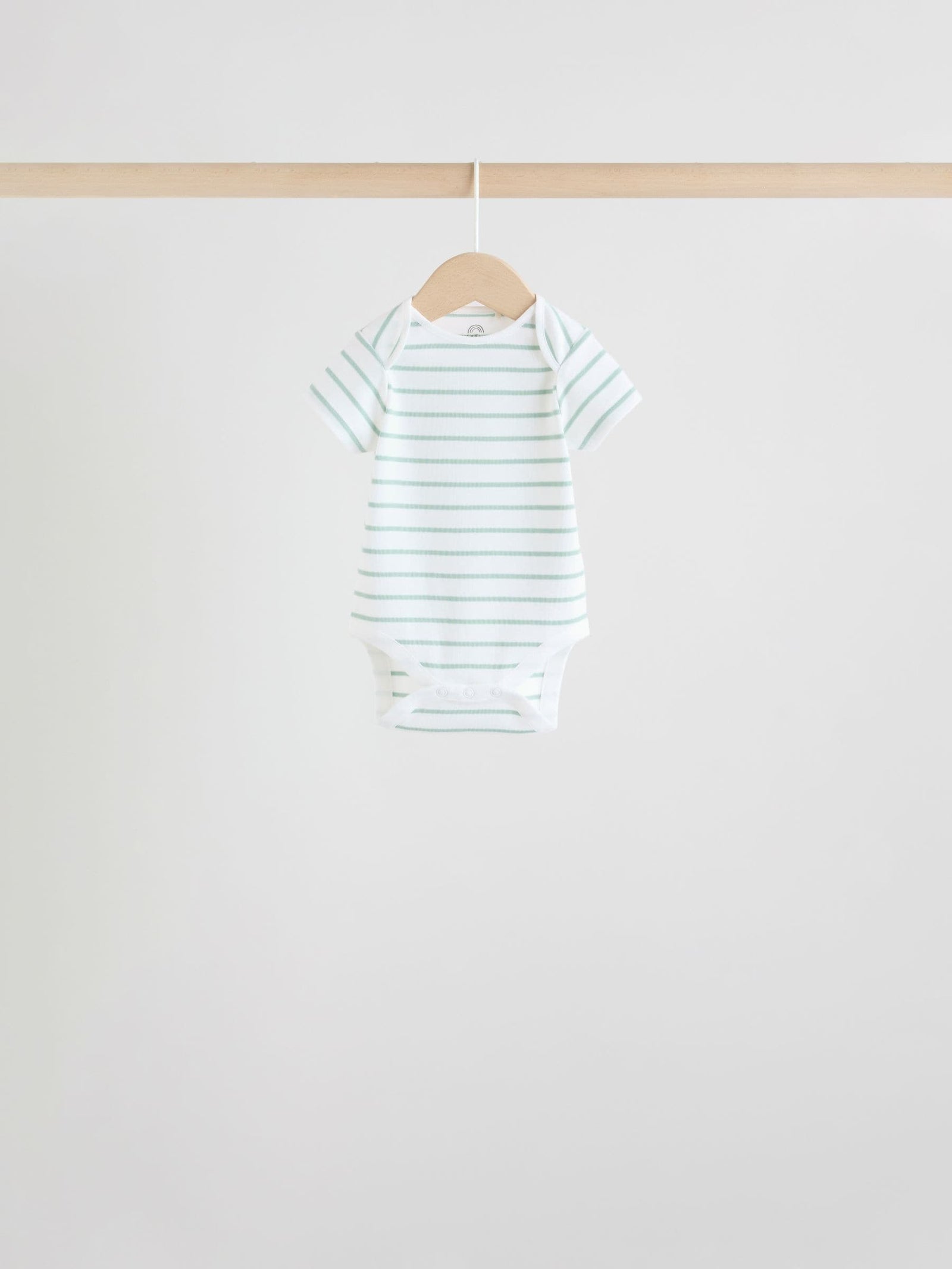 Green Short Sleeve Baby Bodysuits 5 Pack