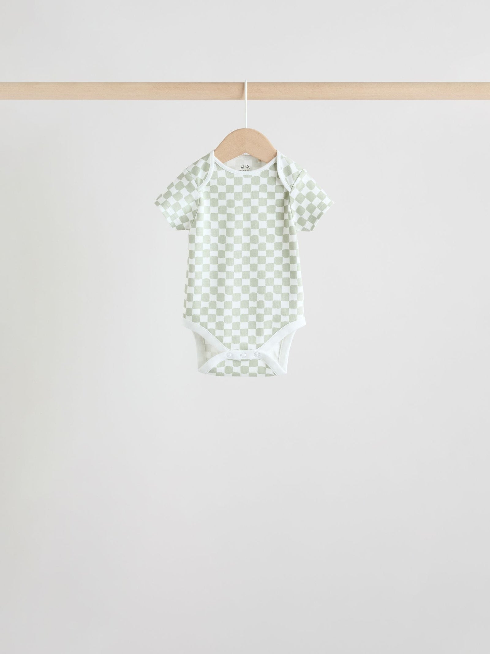 Green Short Sleeve Baby Bodysuits 5 Pack