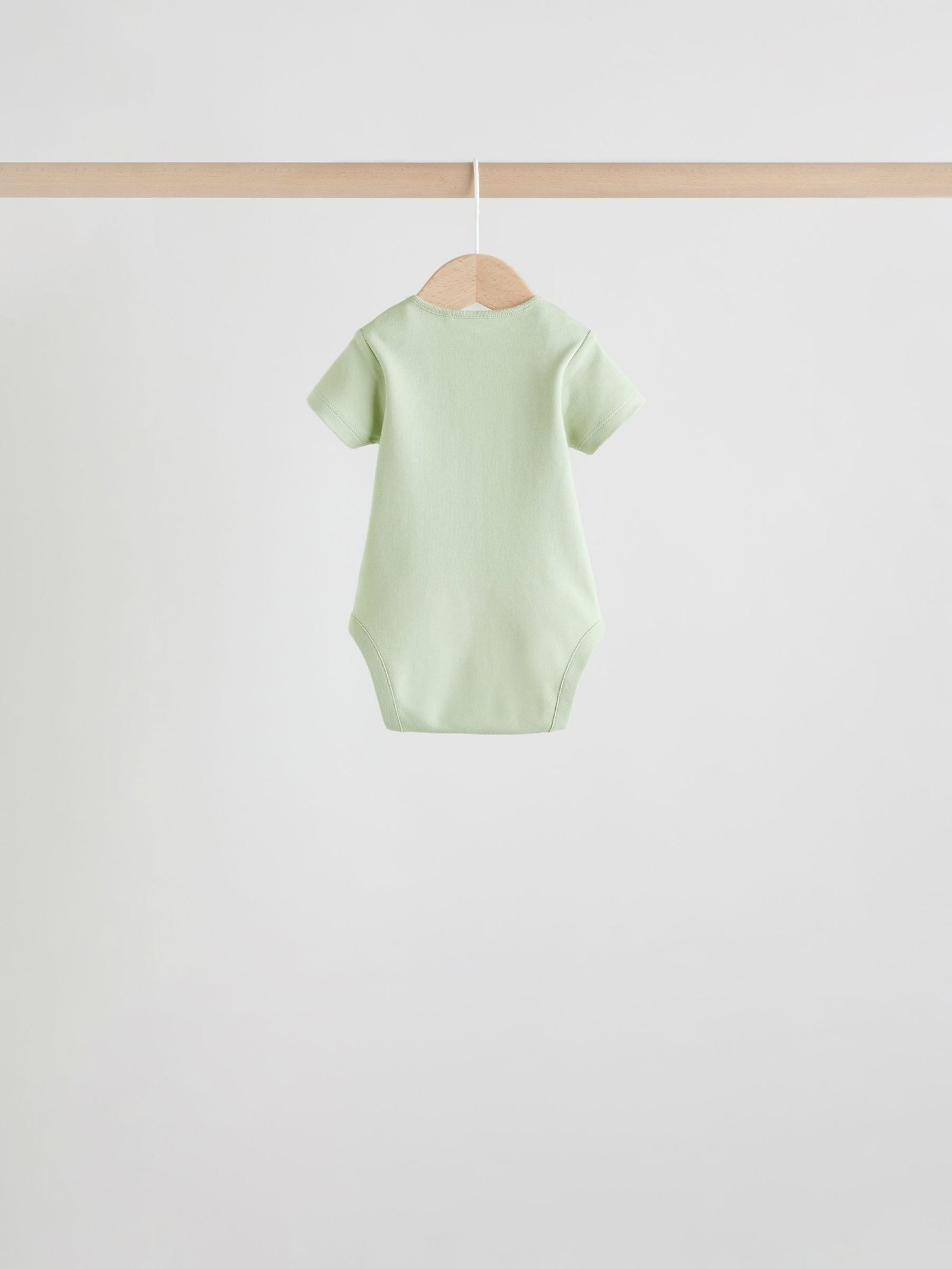 Green Short Sleeve Baby Bodysuits 5 Pack