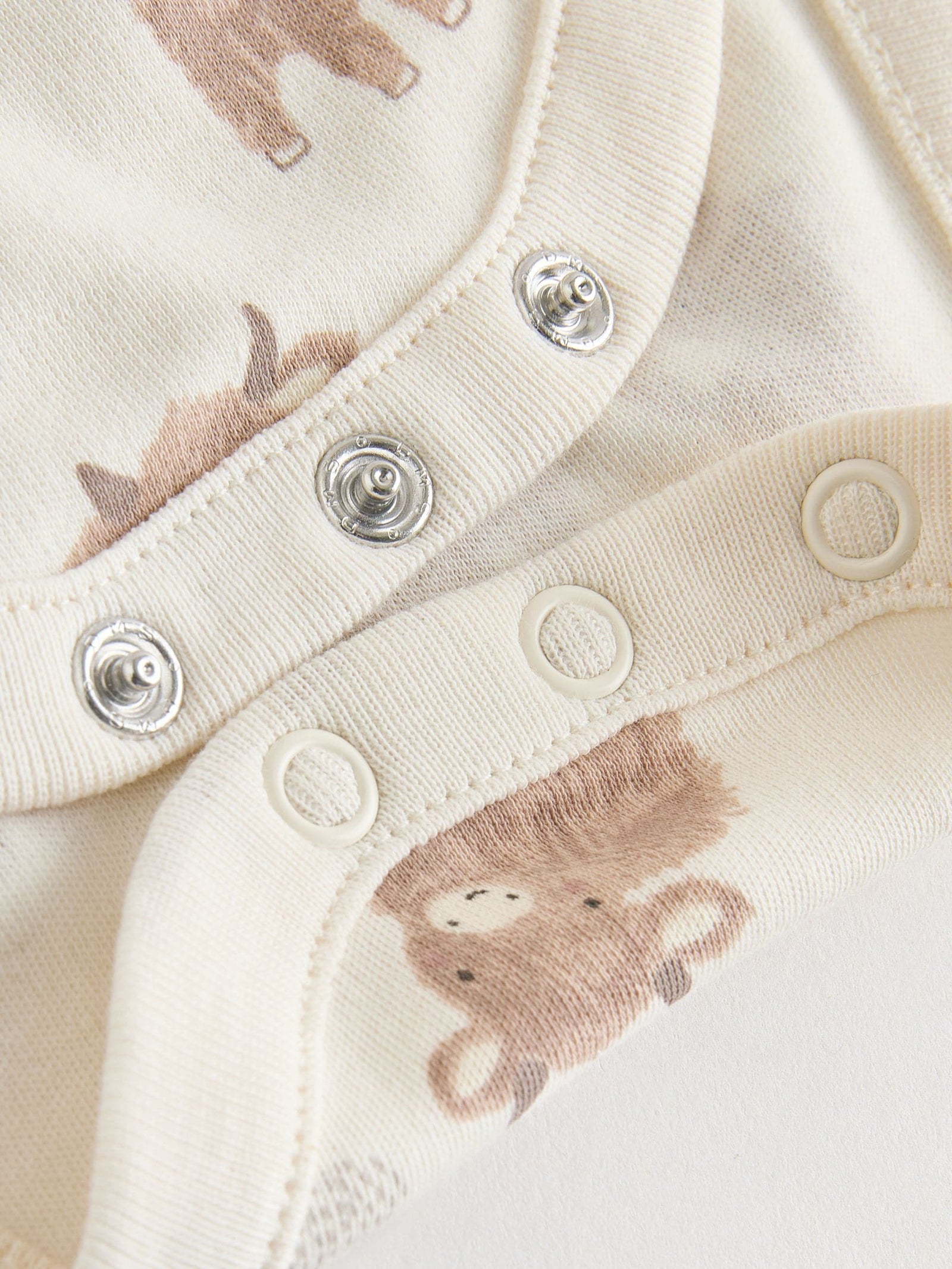 Neutral Hamish Long Sleeve Baby Bodysuits 3 Pack