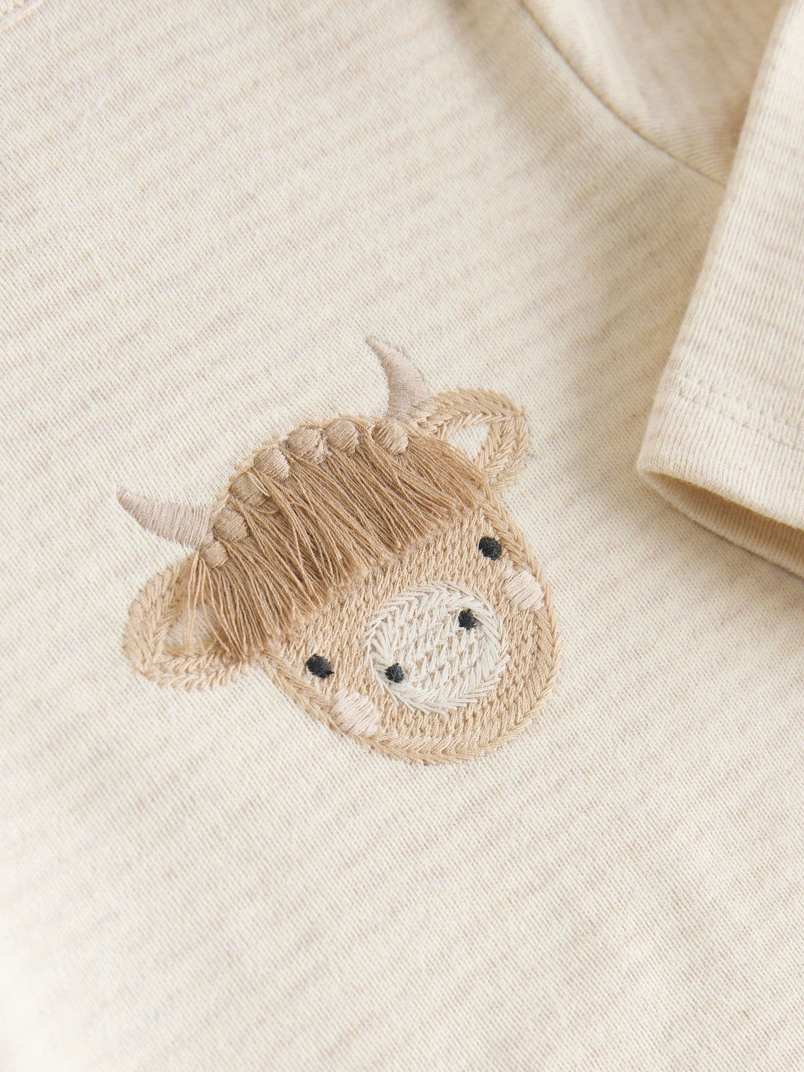Neutral Hamish Long Sleeve Baby Bodysuits 3 Pack
