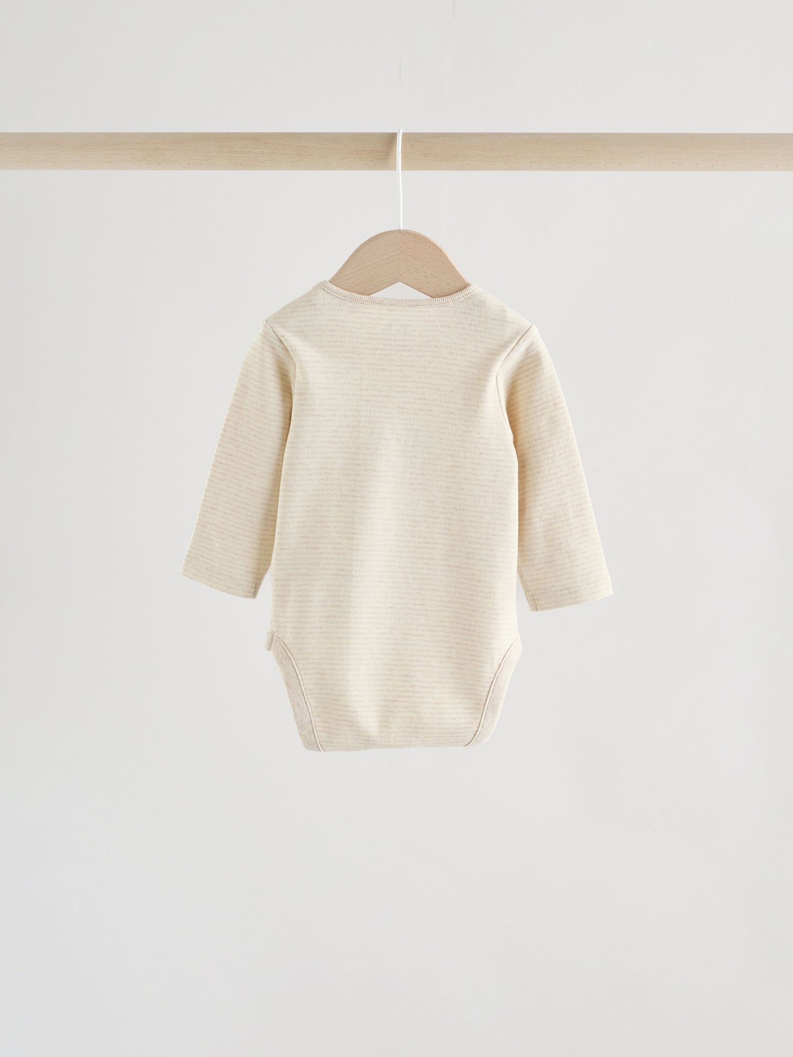 Neutral Hamish Long Sleeve Baby Bodysuits 3 Pack