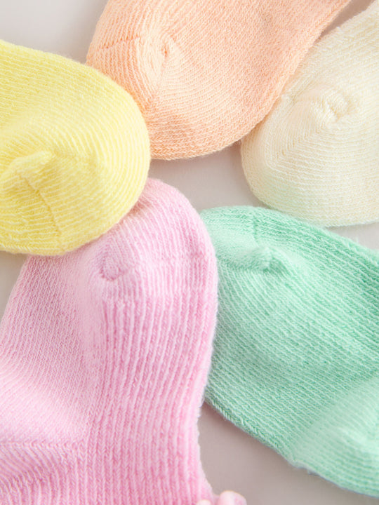 Multi Pastel Baby Socks 5 Pack (0mths-2yrs)