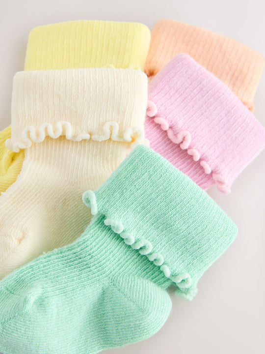 Multi Pastel Baby Socks 5 Pack (0mths-2yrs)
