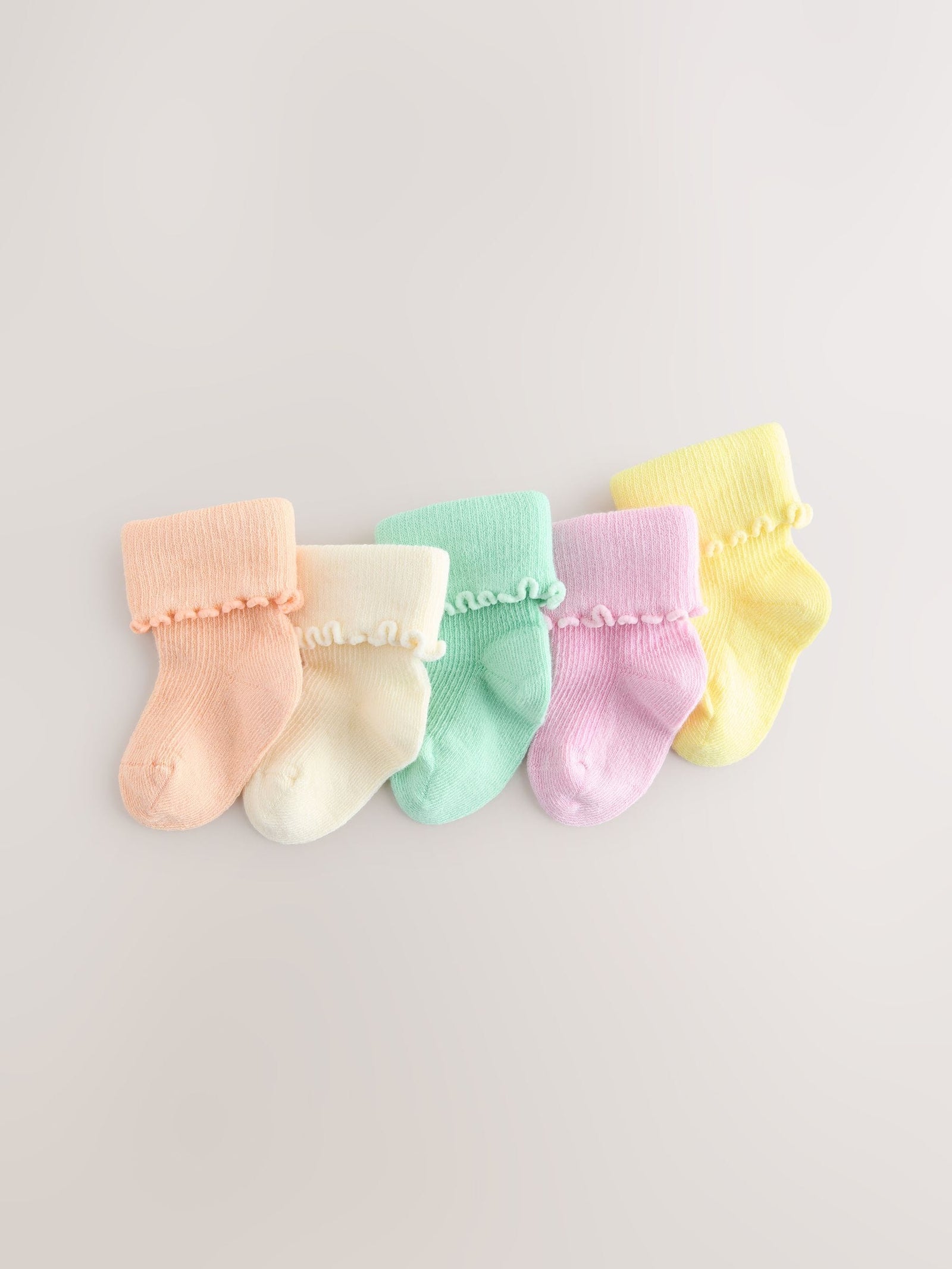 Multi Pastel Baby Socks 5 Pack (0mths-2yrs)