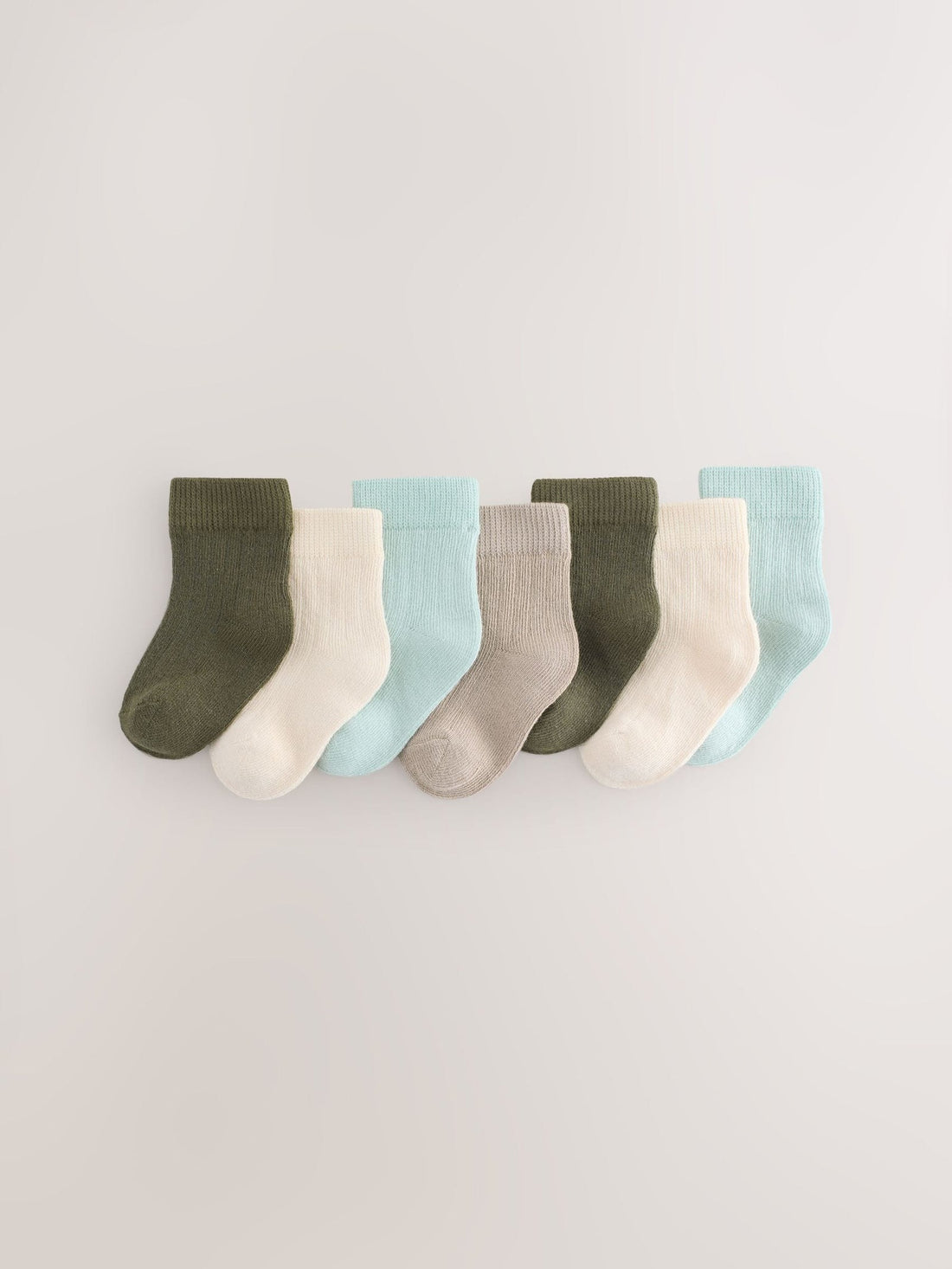 Green Baby Socks 7 Pack (0mths-2yrs)