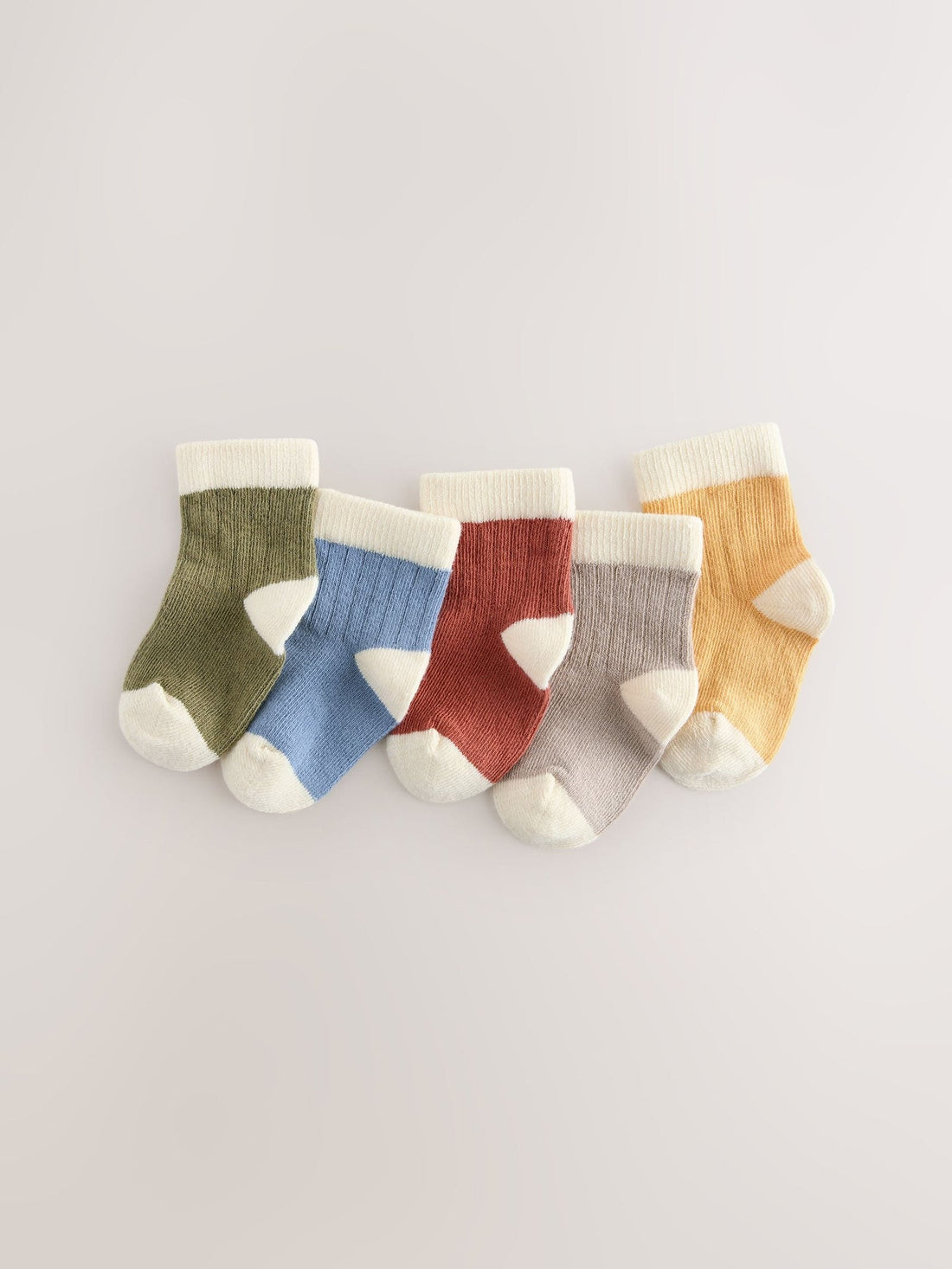 Blue/Green Baby Socks 5 Pack (0mths-2yrs)