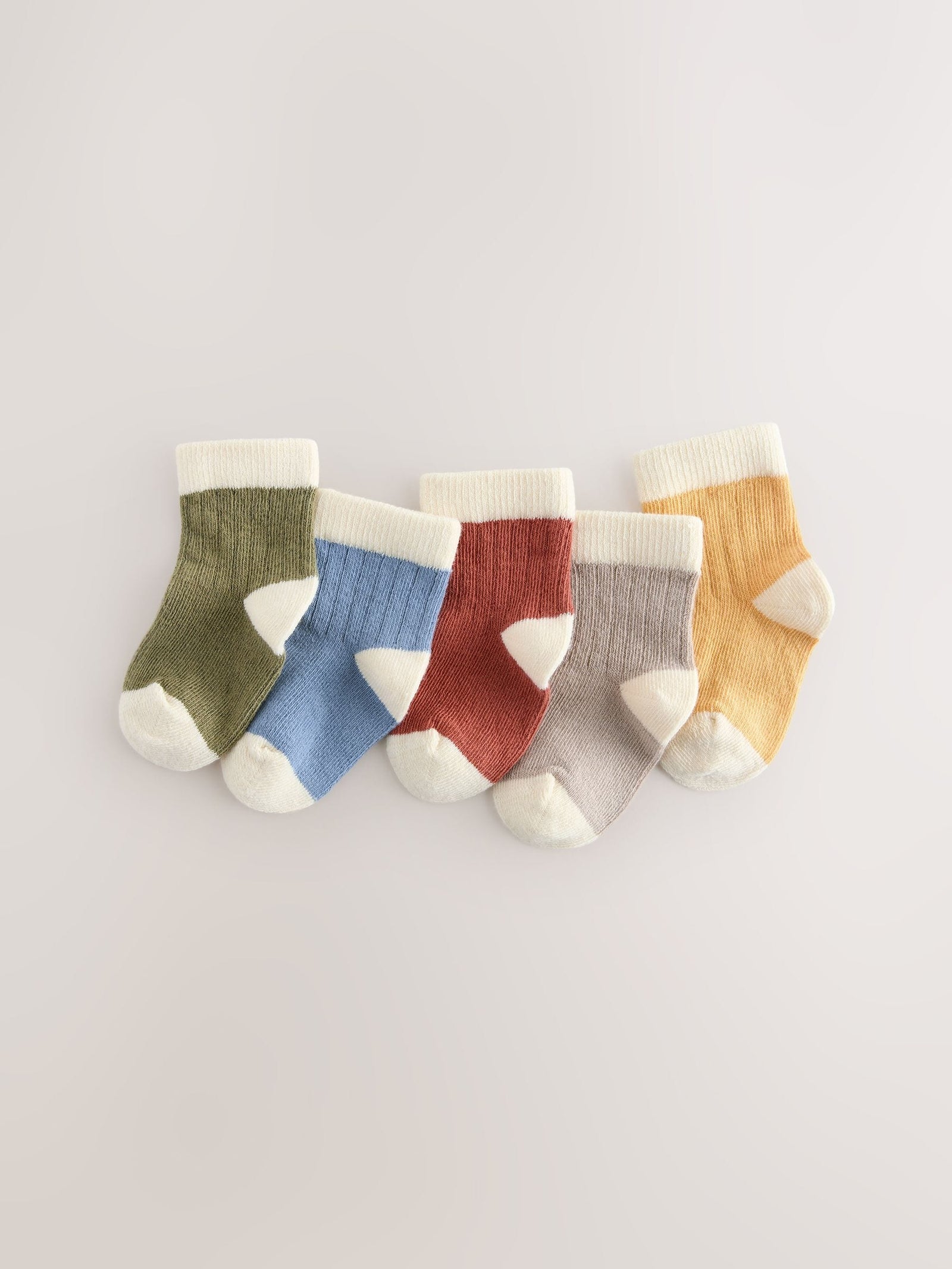 Blue/Green Baby Socks 5 Pack (0mths-2yrs)