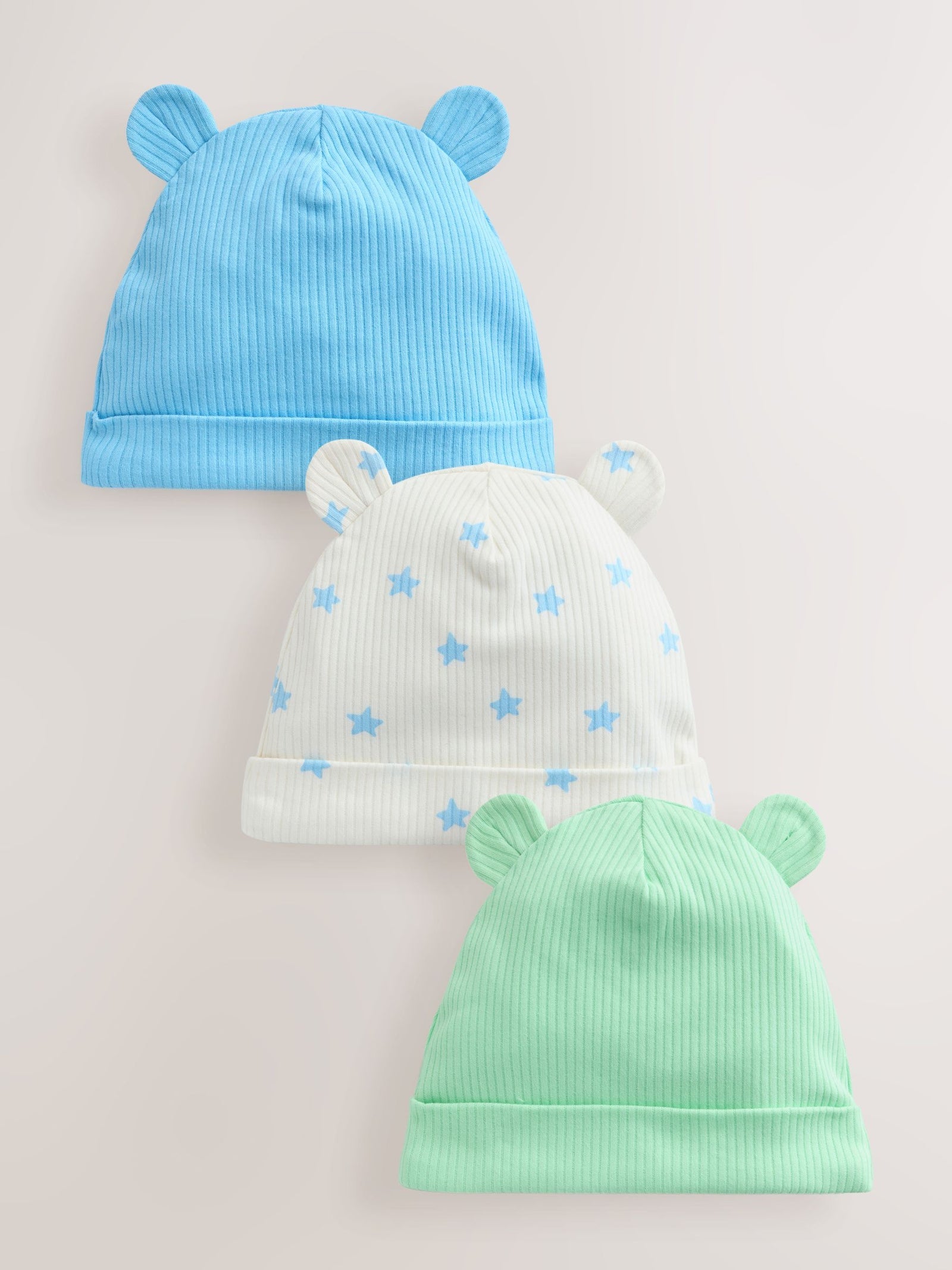 Blue/Green Baby Beanies (0-18mths)