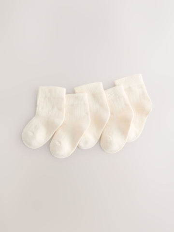 Cream Baby Socks 5 Pack