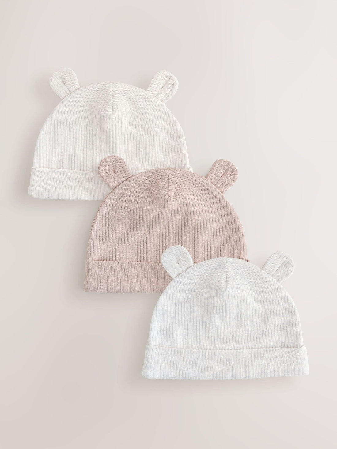 Neutral Baby Beanies 3 Pack (0-12mths)