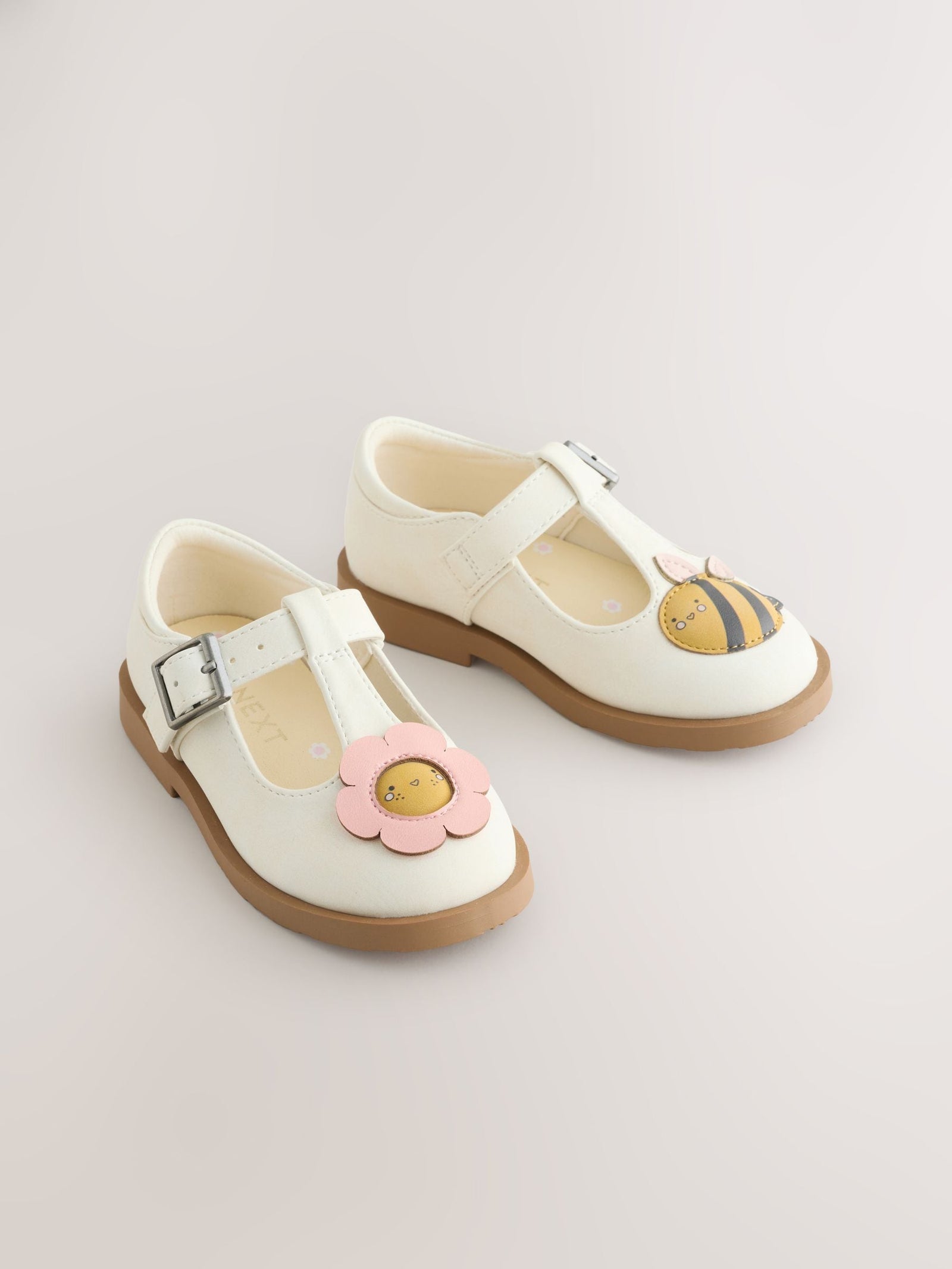 Cream Character T-Bar Shoes