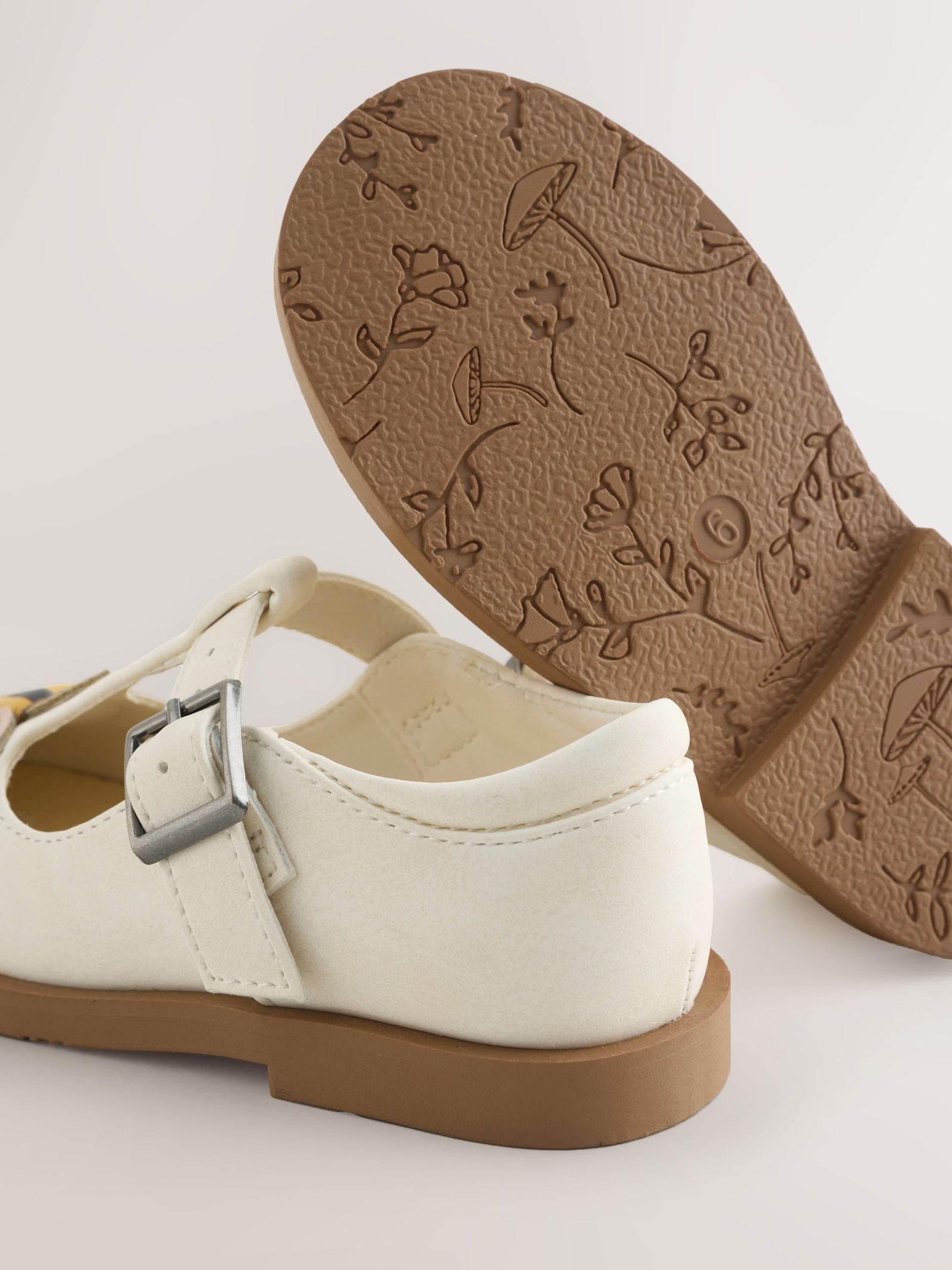Cream Character T-Bar Shoes