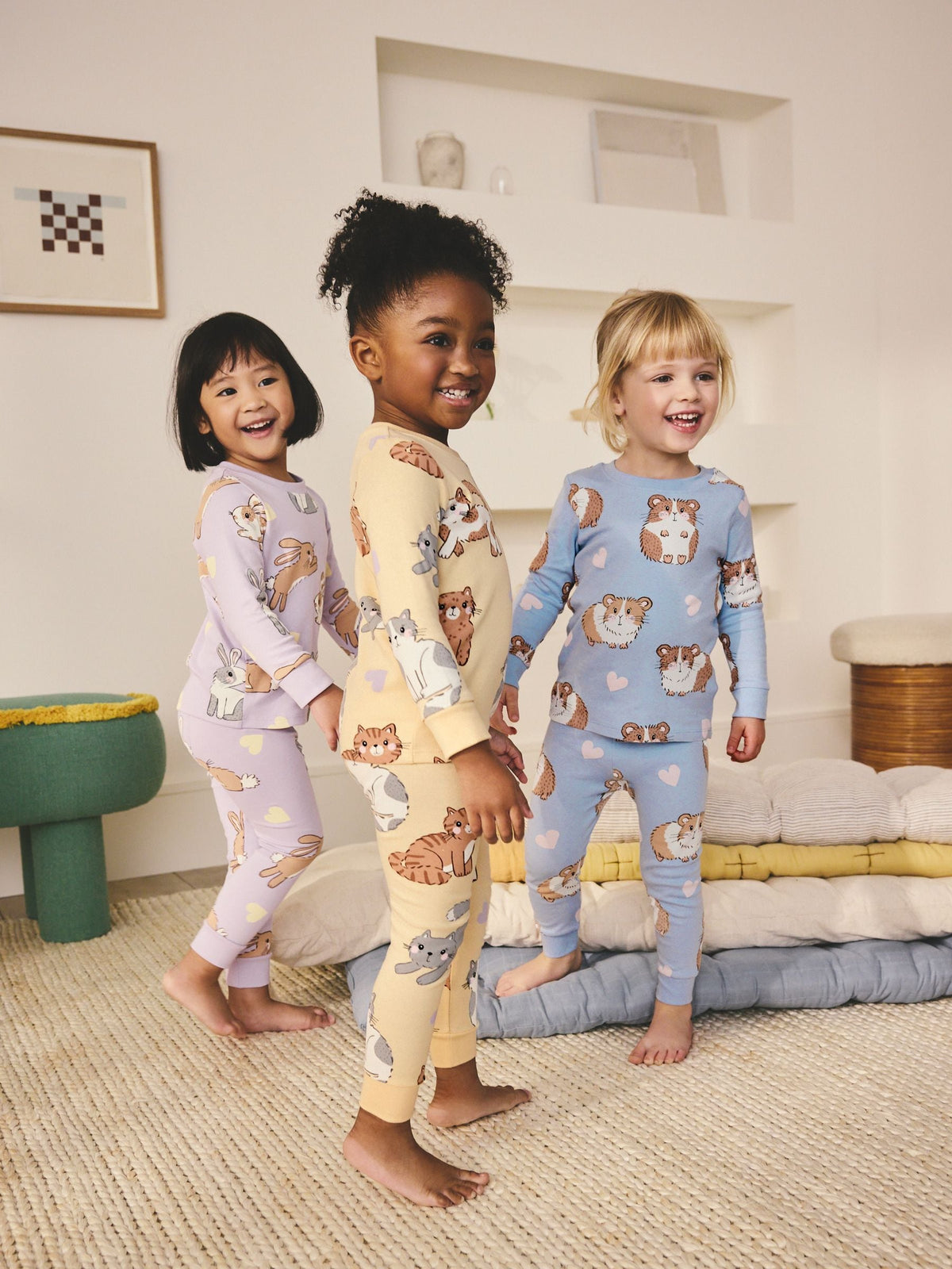 Yellow/Blue Snuggle Pyjamas 3 Pack (9mths-12yrs)