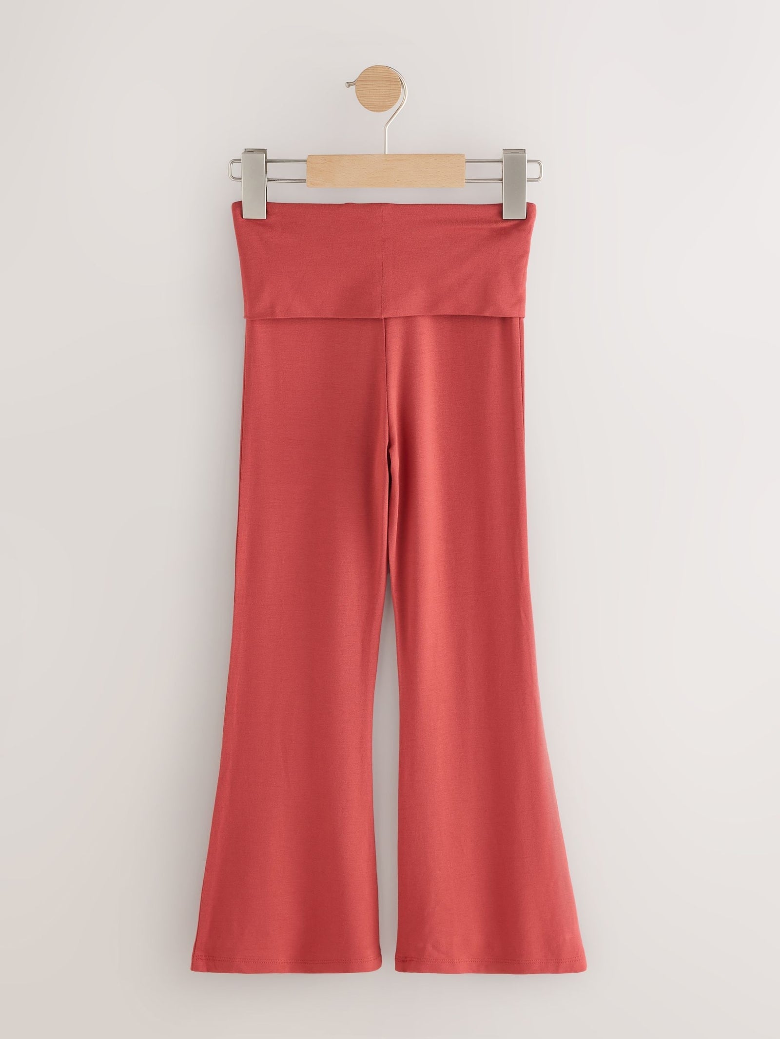 Rust Red Fold Over Flare Leggings (3-16yrs)