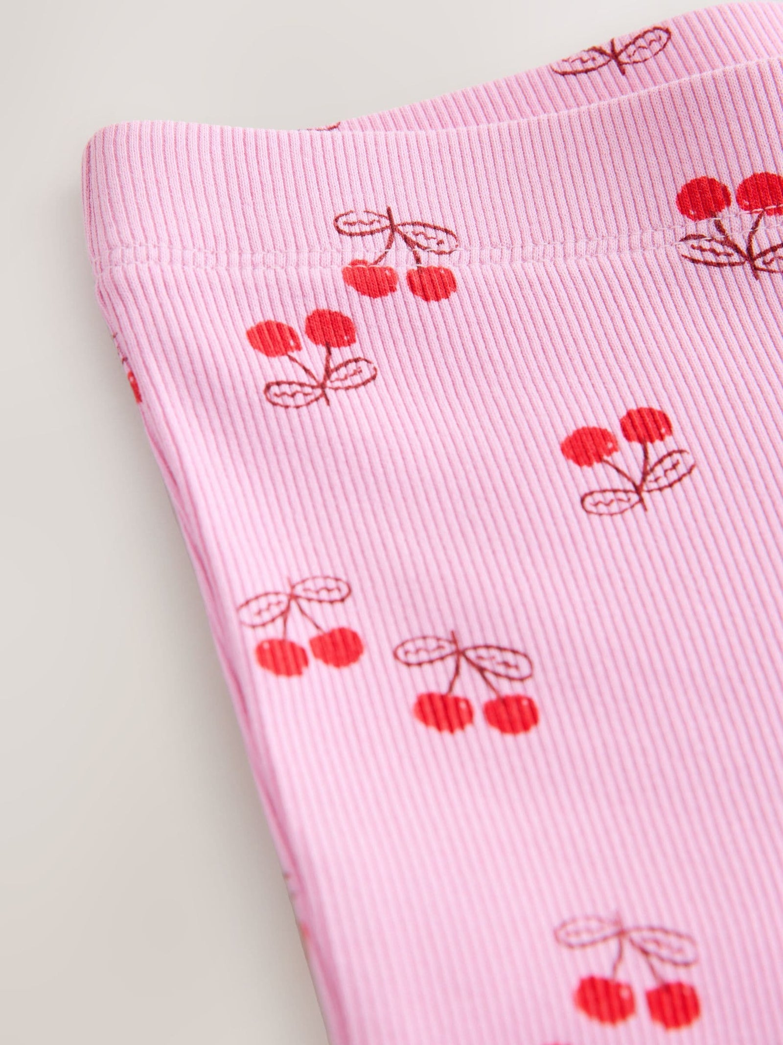 Pink/Red Cherry 1 Pack Rib Flare Leggings (3-16yrs)
