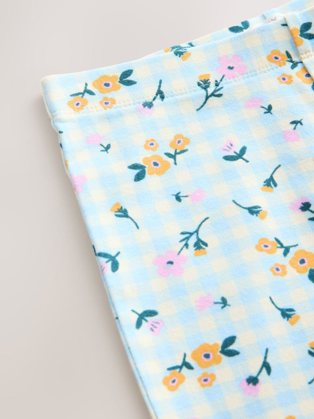 Blue/Yellow Floral Flare Leggings (3-16yrs)