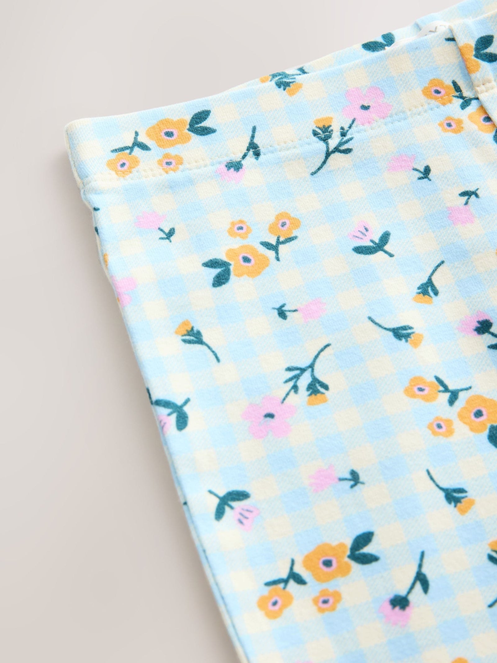 Blue/Yellow Floral Flare Leggings (3-16yrs)